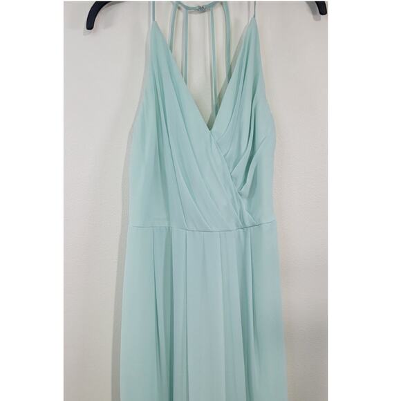 Bill Levkoff Dress Womens Size 12 Long Teal Flawless Elegant Chiffon Formal Wear - Picture 3 of 9